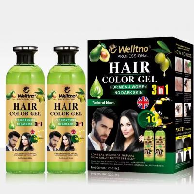 Advocado Olive Hair Color Gel | Black Gel for Men & Women